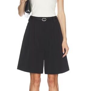 Black Women's High-Waist A-Line Shorts